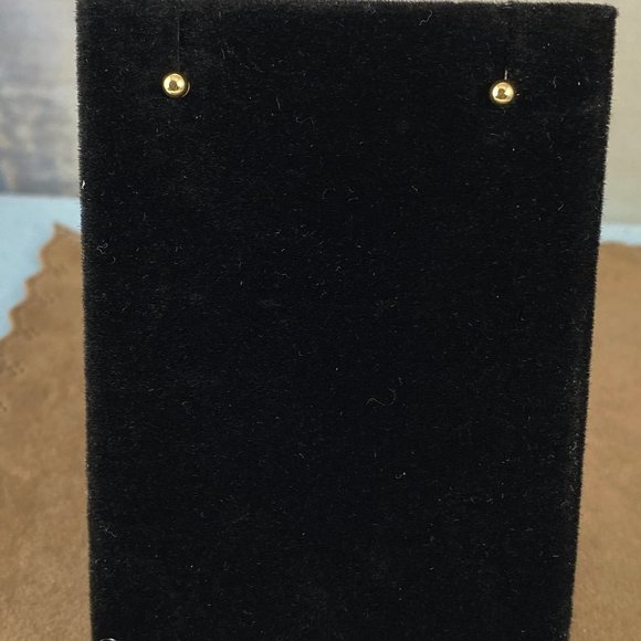 14K all Gold Ball Stud 3MM Earrings with 14K Earbacks - Picture 3 of 4